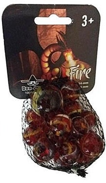 Knikkers - Fire (20x16mm + 1x25mm) - De Dondersteen