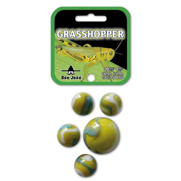 Knikkers - Grasshopper (20x16 mm + 1x25mm)
