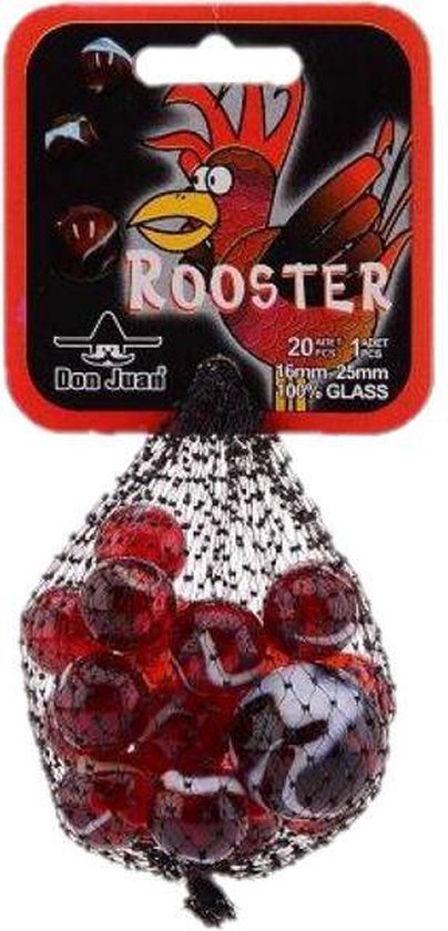 Knikkers - Rooster (20x16mm + 1x25mm)