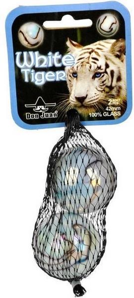 Knikkers - White Tiger (2x42mm) - De Dondersteen