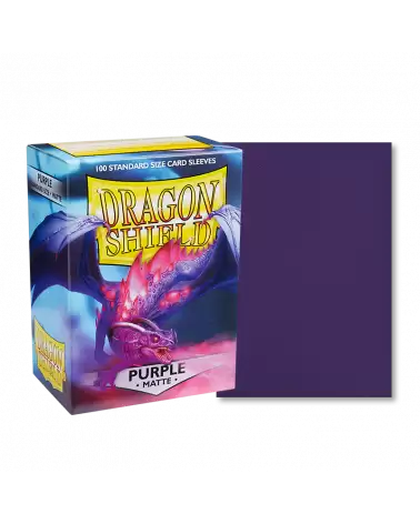 Dragon Shield Sleeves Matte Purple - De Dondersteen