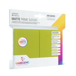 Gamegenic - Matte Prime Sleeves Lime (100 Sleeves) - De Dondersteen
