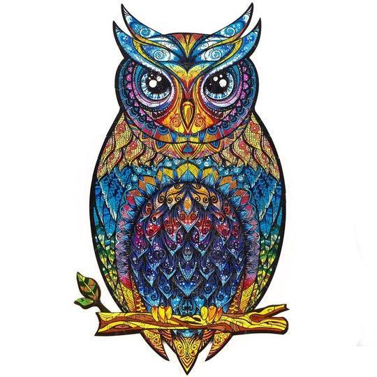 Unidragon Wooden Puzzle Charming Owl M - De Dondersteen