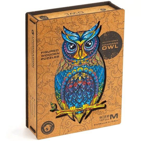 Unidragon Wooden Puzzle Charming Owl M