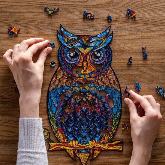 Unidragon Wooden Puzzle Charming Owl Royal Size - De Dondersteen