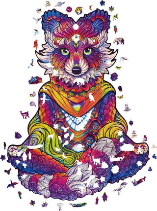 Unidragon Wooden Puzzle Emanating Racoon King Size - De Dondersteen