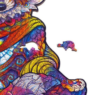 Unidragon Wooden Puzzle Emanating Racoon S - De Dondersteen