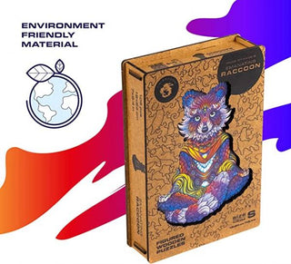 Unidragon Wooden Puzzle Emanating Racoon S - De Dondersteen