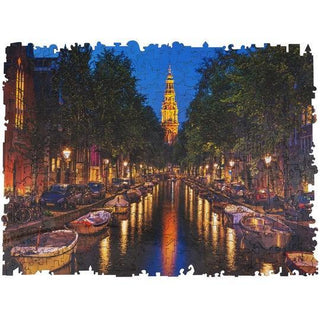 Unidragon Wooden Puzzle Evening Amsterdam S - De Dondersteen
