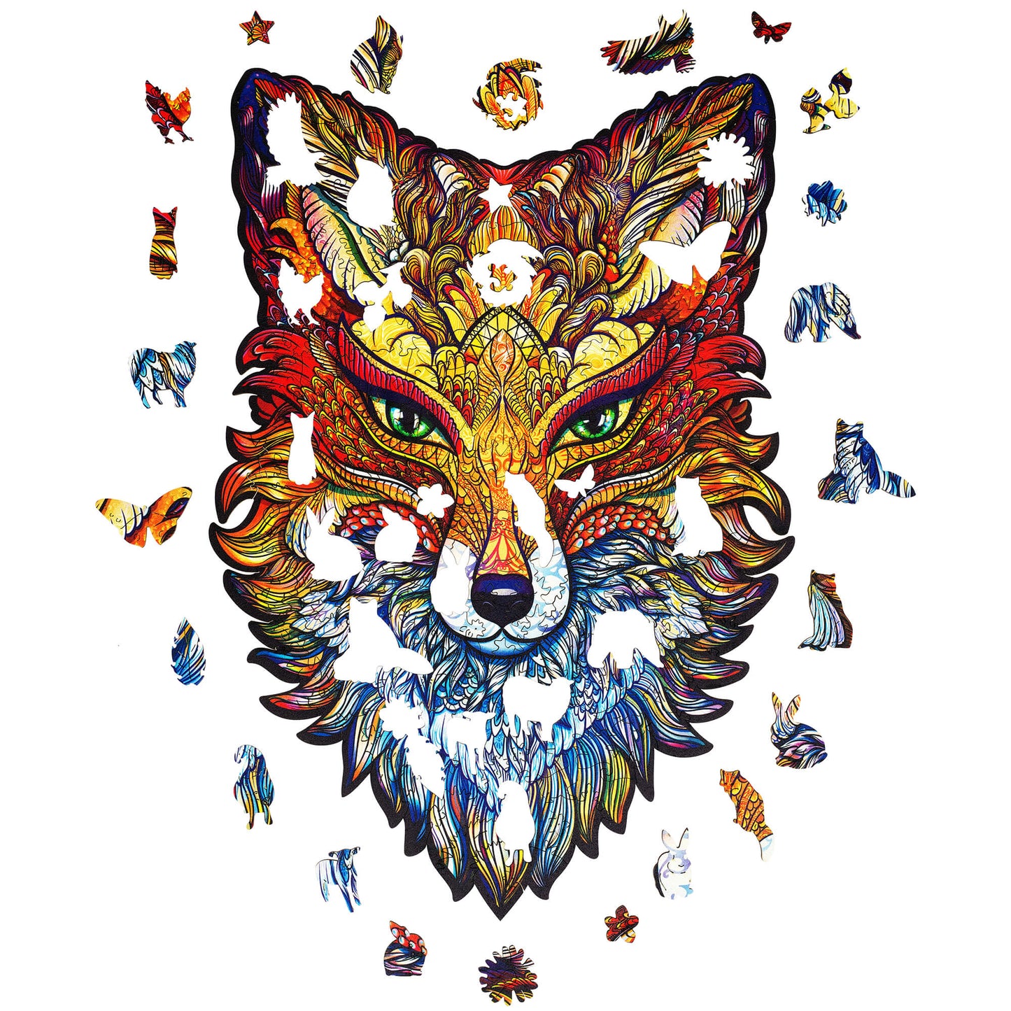 Unidragon Wooden Puzzle Fiery Fox Royal Size - De Dondersteen