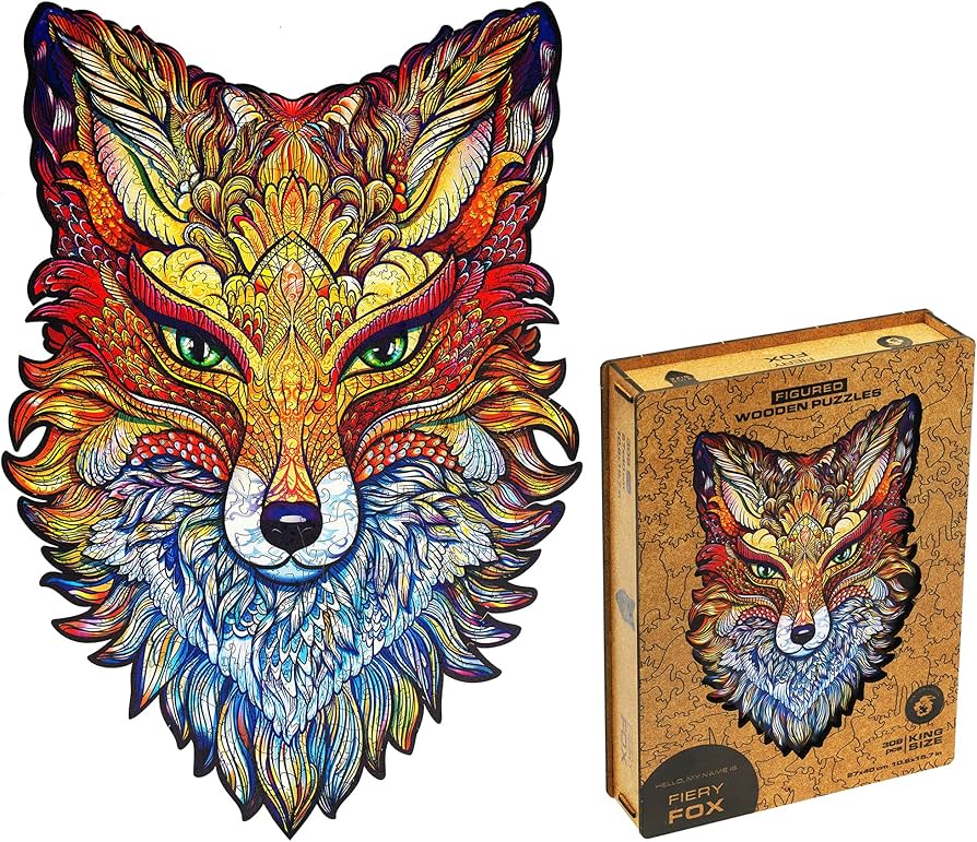 Unidragon Wooden Puzzle Fiery Fox Royal Size - De Dondersteen
