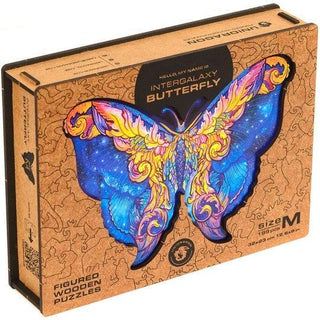 Unidragon Wooden Puzzle Intergalaxy Butterfly M - De Dondersteen