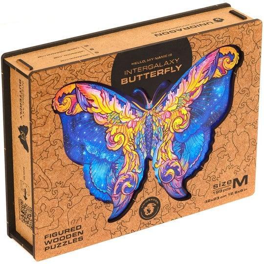 Unidragon Wooden Puzzle Intergalaxy Butterfly S - De Dondersteen