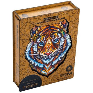 Unidragon Wooden Puzzle Lovely Tiger S - De Dondersteen