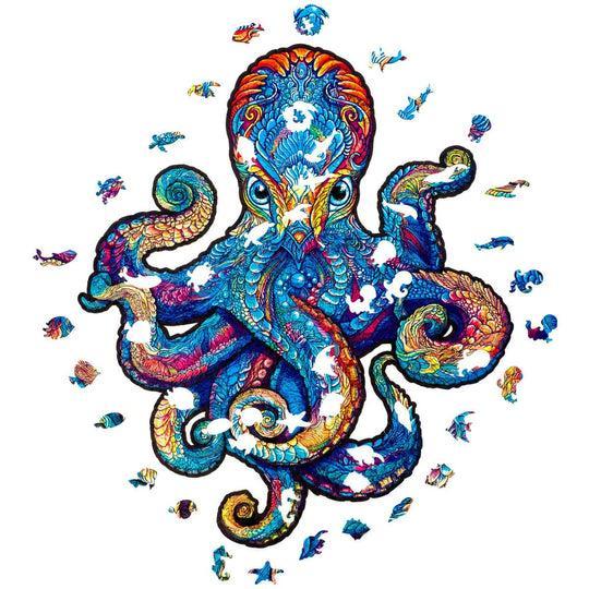 Unidragon Wooden Puzzle Magnetic Octopus M - De Dondersteen
