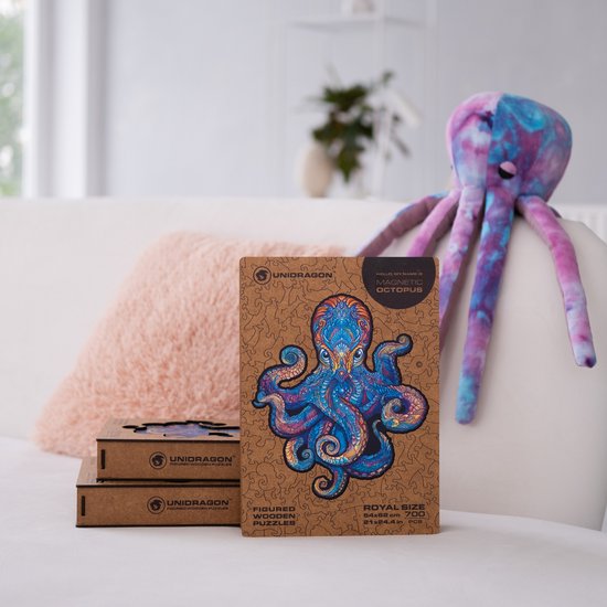 Unidragon Wooden Puzzle Magnetic Octopus M