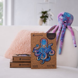 Unidragon Wooden Puzzle Magnetic Octopus M - De Dondersteen