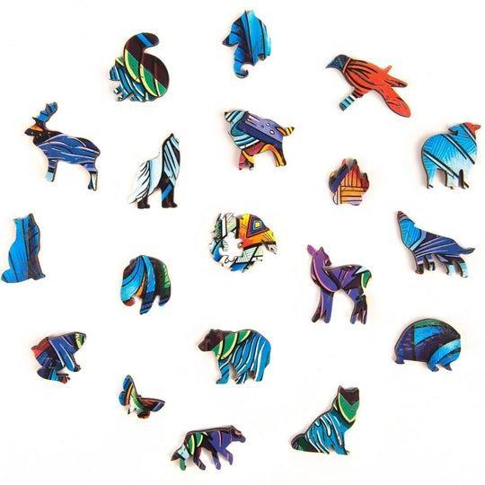 Unidragon Wooden Puzzle Majestic Wolf King Size - De Dondersteen