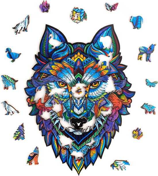 Unidragon Wooden Puzzle Majestic Wolf Royal Size - De Dondersteen