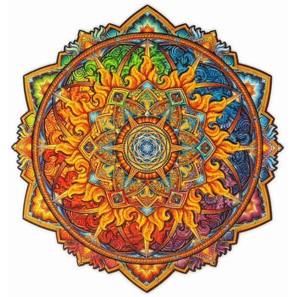 Unidragon Wooden Puzzle Mandala Nascent Sun Size M - De Dondersteen