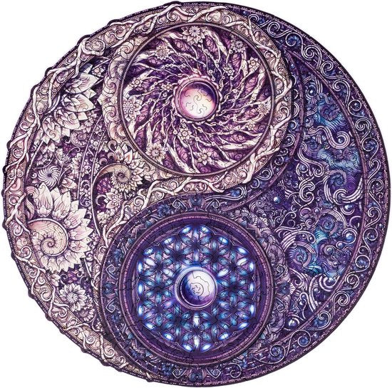 Unidragon Wooden Puzzle Mandala Overarching Opposites M - De Dondersteen