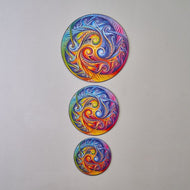 Unidragon Wooden Puzzle Mandela Spiral Incarnation M