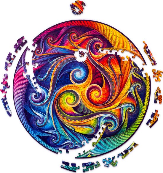 Unidragon Wooden Puzzle Mandela Spiral Incarnation King Size