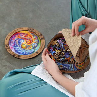 Unidragon Wooden Puzzle Mandela Spiral Incarnation M - De Dondersteen