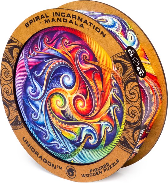 Unidragon Wooden Puzzle Mandela Spiral Incarnation Royal Size