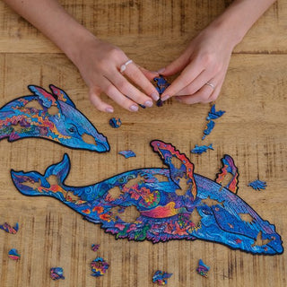 Unidragon Wooden Puzzle Milky Whales Royal Size - De Dondersteen