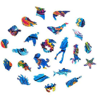 Unidragon Wooden Puzzle Milky Whales S - De Dondersteen