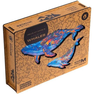 Unidragon Wooden Puzzle Milky Whales S - De Dondersteen