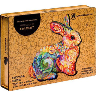 Unidragon Wooden Puzzle Precious Rabbit M - De Dondersteen