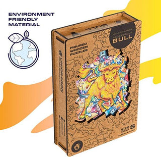 Unidragon Wooden Puzzle Prosperous Bull S - De Dondersteen