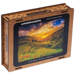 Unidragon Wooden Puzzle Rice Fields M - De Dondersteen