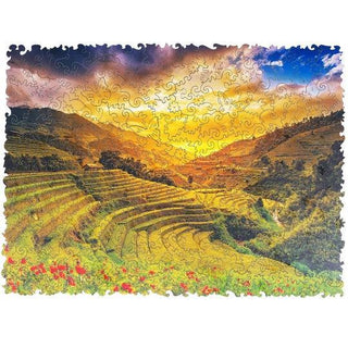 Unidragon Wooden Puzzle Rice Fields S - De Dondersteen