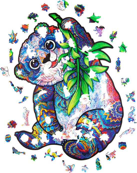 Unidragon Wooden Puzzle Serious Panda Royal Size - De Dondersteen