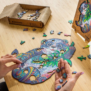 Unidragon Wooden Puzzle Serious Panda Royal Size - De Dondersteen