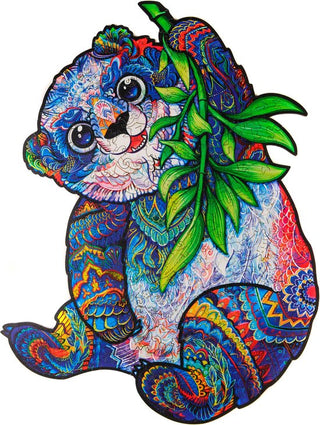 Unidragon Wooden Puzzle Serious Panda S - De Dondersteen