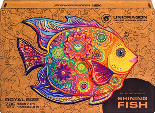 Unidragon Wooden Puzzle Shining Fish Royal Size - De Dondersteen
