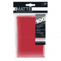 UP___Standard_Deck_Protector___PRO_Matte_Red__100_Sleeves_